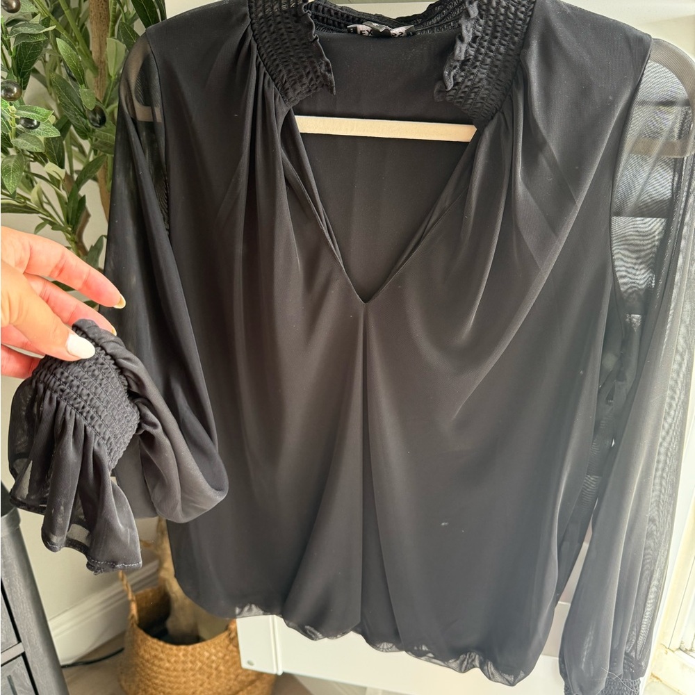 Express Black Blouse Elegant Top